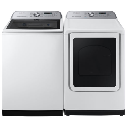 Samsung 7.4 Cu. Ft. Electric Steam Dryer (DVE52DG5505WAC) - White