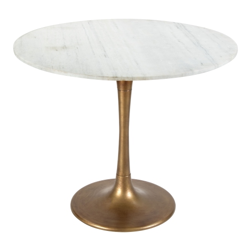 RUG BRANCH  Fullerton Dining Table & Gold In White