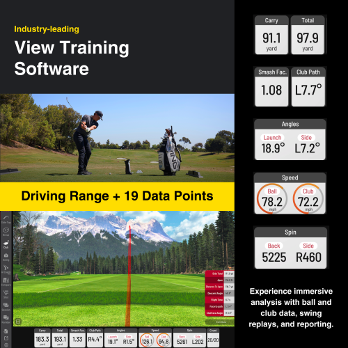 UNEEKOR EYE MINI – Outdoor/Indoor Golf Launch Monitor & Simulator with 19 Metrics, Near‑Zero Latency, Sun‑Readable Screen, 8‑H Battery, iPad/PC/AI