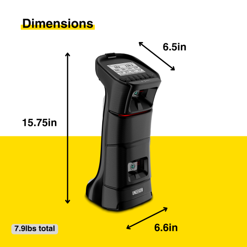 UNEEKOR EYE MINI – Outdoor/Indoor Golf Launch Monitor & Simulator with 19 Metrics, Near‑Zero Latency, Sun‑Readable Screen, 8‑H Battery, iPad/PC/AI