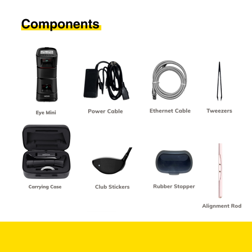 UNEEKOR EYE MINI – Outdoor/Indoor Golf Launch Monitor & Simulator with 19 Metrics, Near‑Zero Latency, Sun‑Readable Screen, 8‑H Battery, iPad/PC/AI