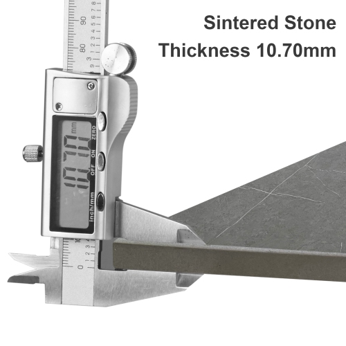 Round Nesting Table Marble: Set of 2 Modern Low Tables Sintered Stone Top Plate Black Steel Legs Circle Center Accent Table for Living Room Apartment