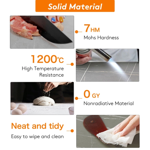 Round Nesting Table Marble: Set of 2 Modern Low Tables Sintered Stone Top Plate Black Steel Legs Circle Center Accent Table for Living Room Apartment