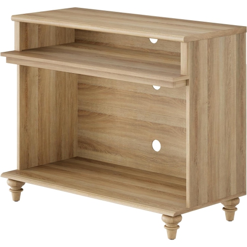 WAMPAT TV Stand for 43 Inch TV, Small Media Console Table Storage Cabinet for Living Room, Wood End Table with Storage Shelf, Oak