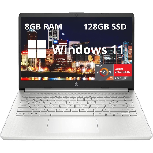 HP  - 14" Fhd Laptop - Amd Ryzen 3 3250U - 8GB Ddr4 - 128GB PCie SSD - Amd Radeon Graphics - Windows 11 - (Renewed) In Silver
