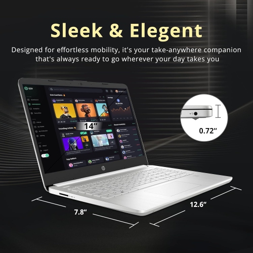 HP 14" FHD Laptop - AMD Ryzen 3 3250U - 16GB DDR4 - 512GB SSD - AMD Radeon Graphics - Windows 11 - Silver (Renewed) by HP - Open Box condition - Image 6