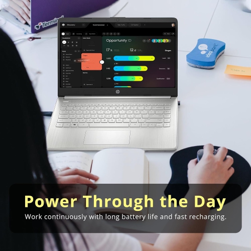 HP 14" FHD Laptop - AMD Ryzen 3 3250U - 16GB DDR4 - 512GB SSD - AMD Radeon Graphics - Windows 11 - Silver (Renewed) by HP - Open Box condition - Image 8