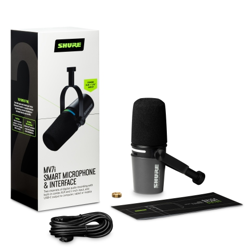 Shure MV7i USB-C Dynamic Microphone and Interface