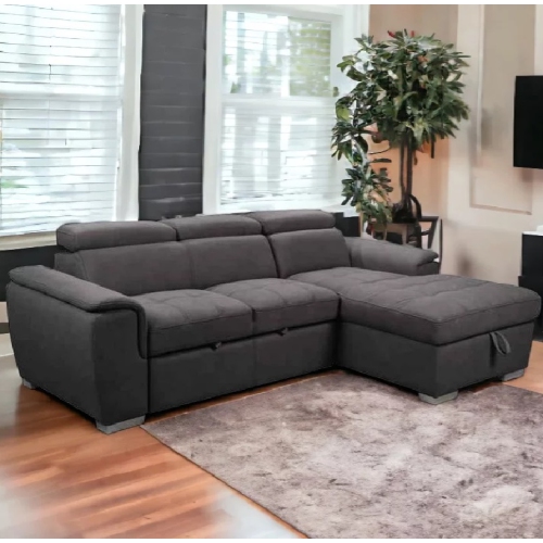 Spencer – Canapé-lit modulaire 3 places avec appuie-tête réglables et rangement