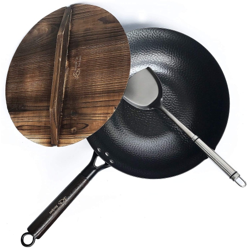 Souped Up Recipes Carbon Steel Wok for Electric, Induction and Gas Stoves