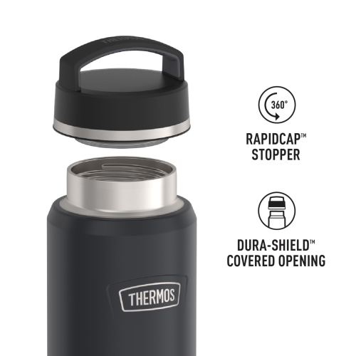 ICON Series by THERMOS Stainless Steel Water Bottle with Screw Top Lid, 40 Ounce, Granite