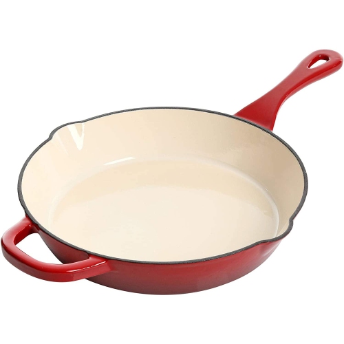 Crock Pot – Poêle ronde en fonte émaillée Artisan, 10&nbsp;po, rouge écarlate