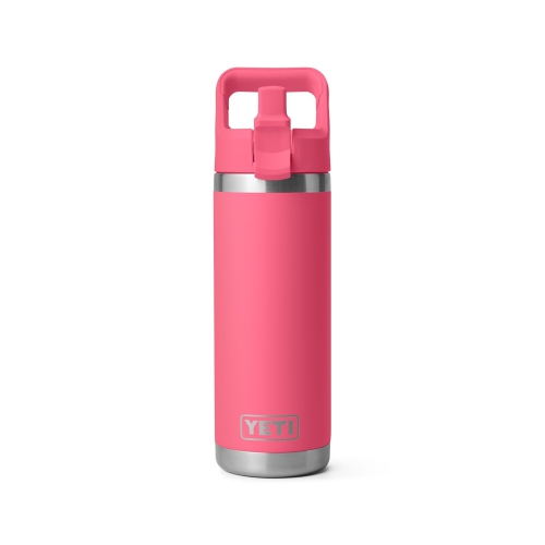 Bouteille 18 oz YETI Rambler, isolée sous vide, acier inoxydable avec bouchon à paille, rose tropical