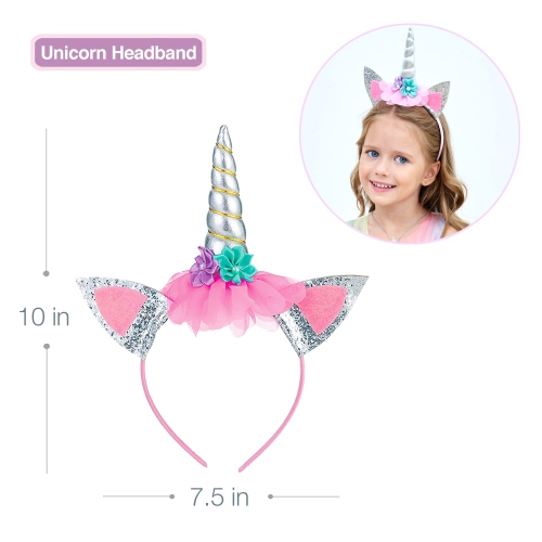 Unicorn Princess Dress Up Clothes for Little Girls – Costume, Jewelry and Headband