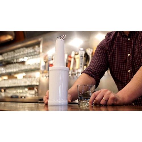 Winco Set of 6 - Flow-N-Stow Fruit Juice & Liquor Bar Pour Bottles 1 Quart