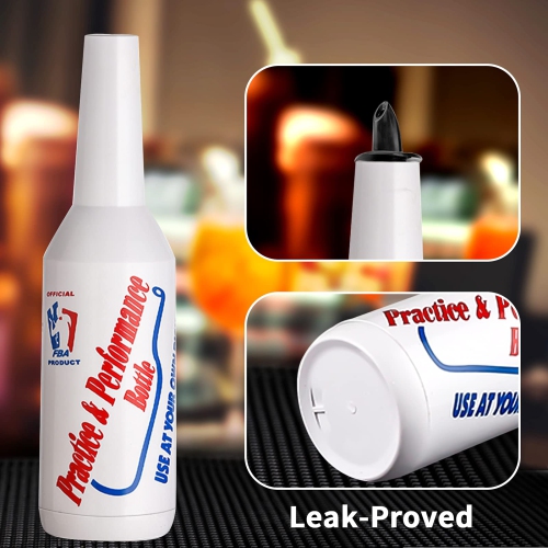 Bouteille Flair - Ensemble de 5 bouteilles Flair Bartender, 2 bouteille Flair, 1 bouteille Boston Shaker, bouteille d'exercice et de performance