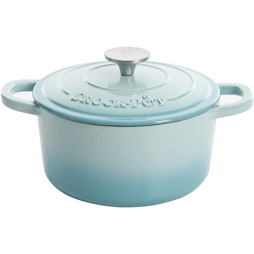 Crock-Pot Artisan Round Enameled Cast Iron Dutch Oven, 3-Quart, Aqua