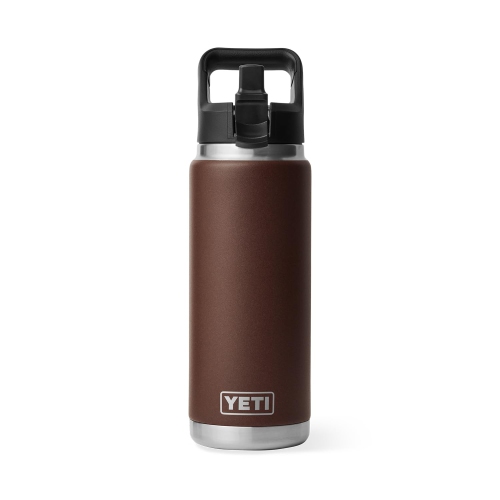 Bouteille 26&nbsp;oz YETI Rambler, isolée sous vide, acier inoxydable avec bouchon à paille, brun Wetlands