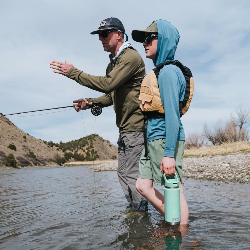 Bouteille 26&nbsp;oz YETI Rambler, isolée sous vide, acier inoxydable avec bouchon à paille, brun Wetlands