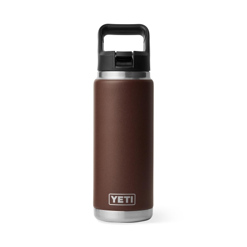 Bouteille 26&nbsp;oz YETI Rambler, isolée sous vide, acier inoxydable avec bouchon à paille, brun Wetlands