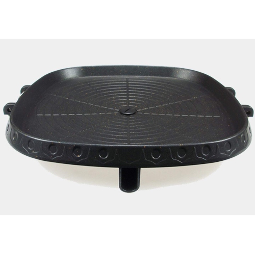 Korean Style Square Grill Pan with Maifan Coated Surface,Non-stick Smokeless Barbecue Stovetop Plate for Indoor Outdoo..