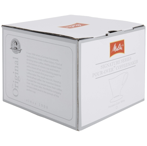 Melitta SS PO WH Ceramic Signature Series Pour-Over Coffee Maker, Glossy White