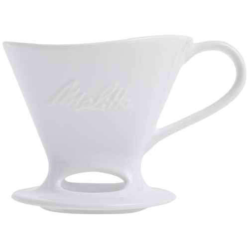 Melitta SS PO WH Ceramic Signature Series Pour-Over Coffee Maker, Glossy White
