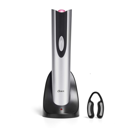 Oster – Ouvre-bouteille de vin électrique FPSTBW8207-S, argenté
