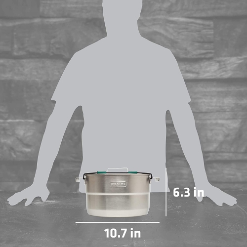 Stanley Adventure Pre-Party Shot Glass + Flask Set, Hammertone Green, 8 oz / 0.23 L