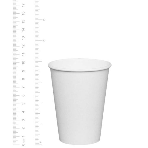 [300 Count] 12 oz. White Paper 350gsm Hot Coffee Cups