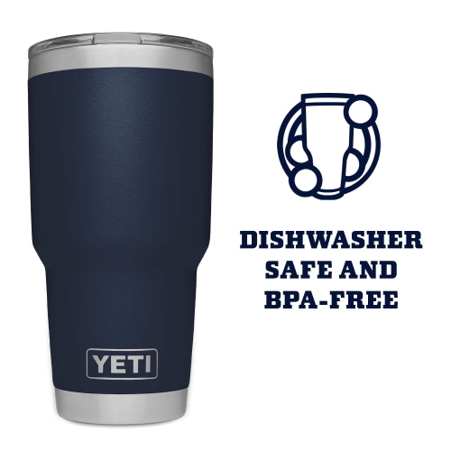 YETI Rambler – Gobelet isotherme en acier inoxydable avec couvercle MagSlider 30&nbsp;oz, bleu marine