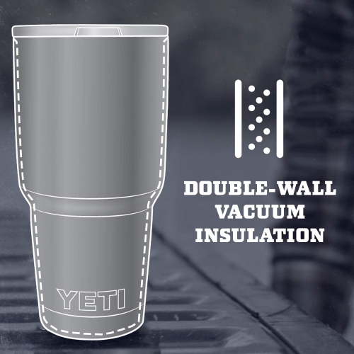 YETI Rambler – Gobelet isotherme en acier inoxydable avec couvercle MagSlider 30&nbsp;oz, bleu marine