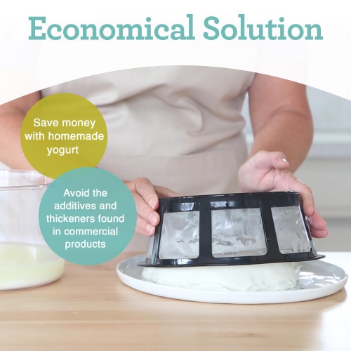 Machine à yogourt grec Euro Cuisine GY60 Panier en acier inoxydable