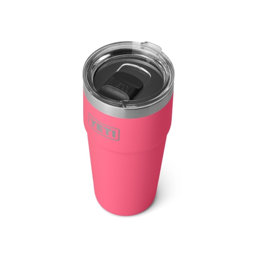 Gobelet empilable YETI Rambler 20&nbsp;oz, acier inoxydable, isolé sous vide avec couvercle MagSlider, rose tropical