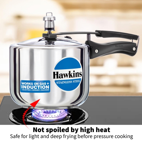 Hawkins B33 Pressure Cooker Stainless Steel, Small, Silver