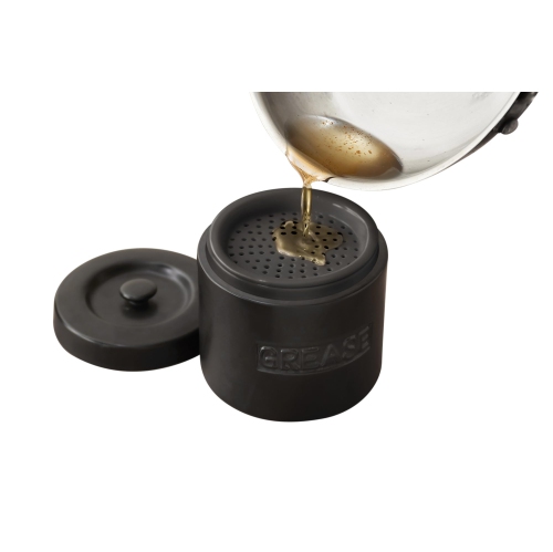 Fox Run 48764 Ceramic Grease Container 4-Cup Black