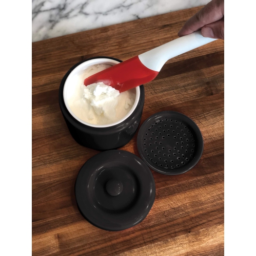 Fox Run 48764 Ceramic Grease Container 4-Cup Black