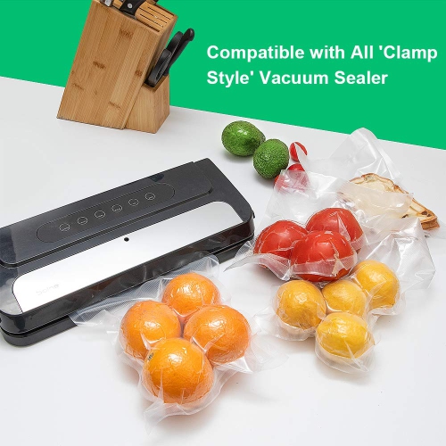 ATSAMFR 200 Quart Size 8x12Inch Vacuum Sealer Food Bags with BPA Free,Heavy Duty,Great for Vac storage or Sous Vide Co..