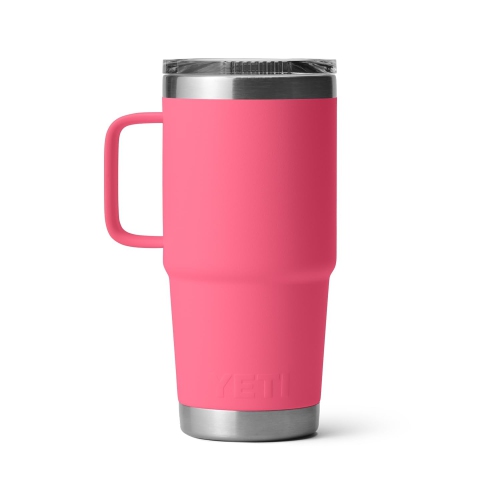 YETI Rambler 20 oz Travel Mug, Stainless Steel, Vacuum Insulated with Stronghold Lid, Tropical Pink