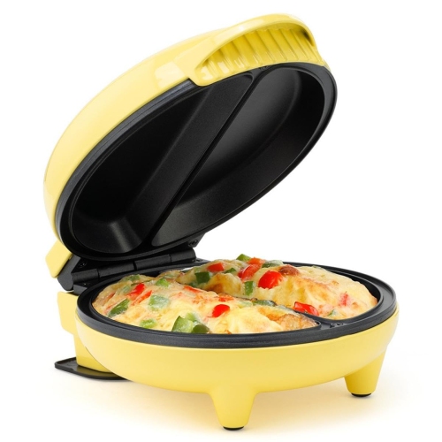 Holstein Housewares - Non-Stick Omelet & Frittata Maker, Yellow/Stainless Steel - Makes 2 Individual Portions Quick & ..