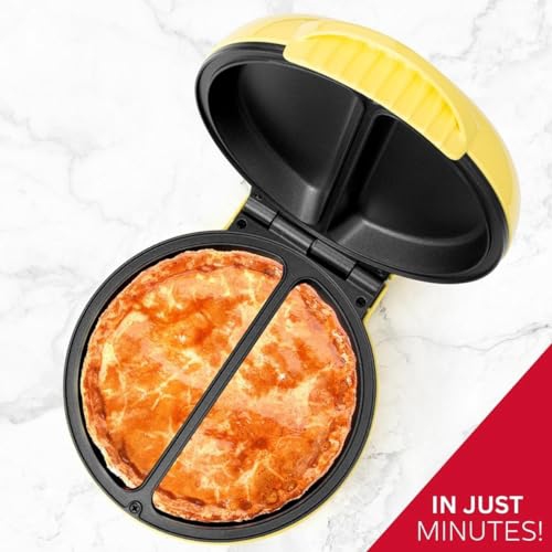 Holstein Housewares - Non-Stick Omelet & Frittata Maker, Yellow/Stainless Steel - Makes 2 Individual Portions Quick & ..