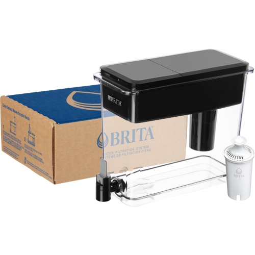 Brita 27 Cup Filter Dispenser, Reduces Chlorine taste and odour from Tap Water, Filters 151 Litres, UltraMax, Black
