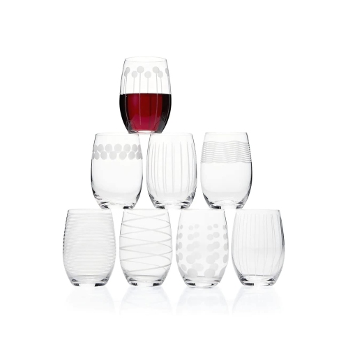 Mikasa Cheers 8-Piece Stemless Wine Glass Set
