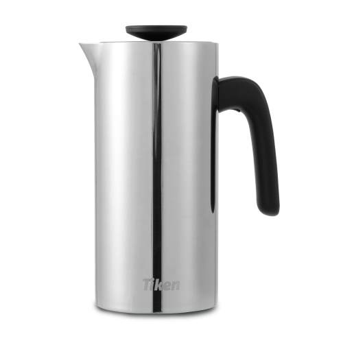 French Press Coffee Maker Stainless Steel Double-wall Vacuum Insulated Coffee Press Dishwasher Safe, 34Oz Silver