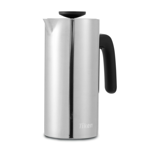 French Press Coffee Maker Stainless Steel Double-wall Vacuum Insulated Coffee Press Dishwasher Safe, 34Oz Silver