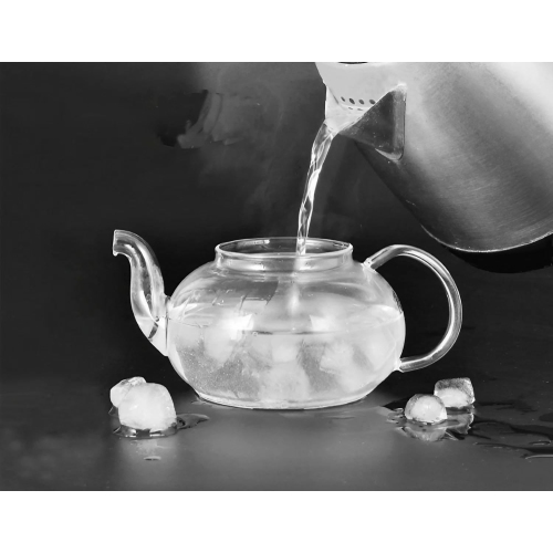 Filtre amovible Cuisiland 1000 ml et théière en verre borosilicaté avec ensemble de 6 tasses 100 ml