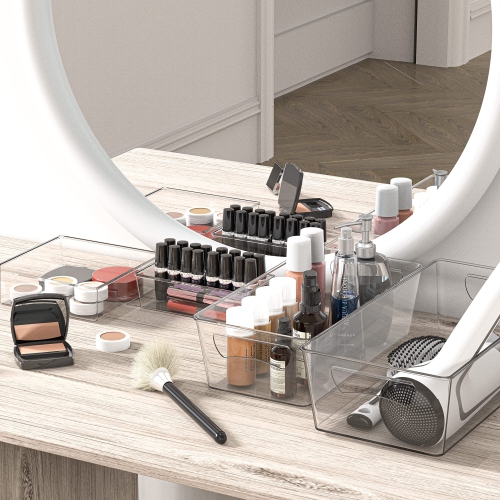 SimpleHouseware Clear Bins for Freezer and Kitchen Pantry Organizer, Storage Organization Sets, Set of 8 (4 Medium, 4 ..