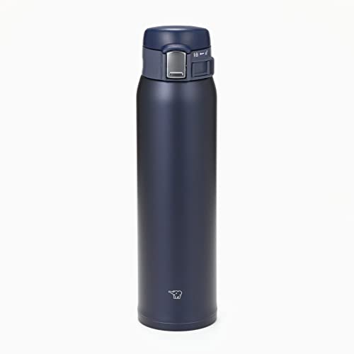 Zojirushi Water Bottle Direct Drinking [One-Touch Open] Stainless Mug 600ml Navy SM-SF60-AD