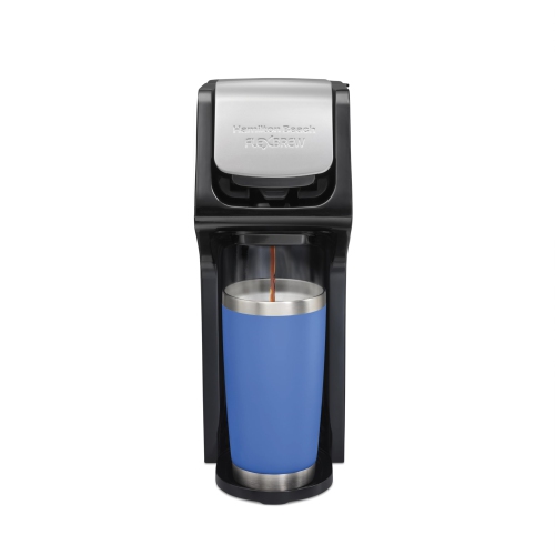 Cafetière à une tasse FlexBrew 49900C de Hamilton Beach compatible avec les dosettes et mouture, noir