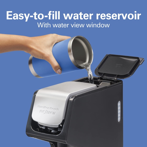 Cafetière à une tasse FlexBrew 49900C de Hamilton Beach compatible avec les dosettes et mouture, noir